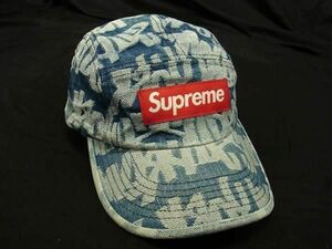 1円 Supreme シュプリーム ボックスロゴ コットン100％ デニム キャップ 帽子 メンズ レディース ブルー系 AY3911