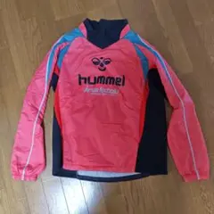 hummel 長袖ピステ 赤×ピンクフリース