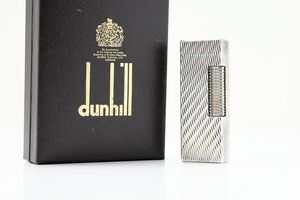 13　dunhill　SILVER FILLED　GAS LIGHTER　US.RE 24163 PATENTED　　ダンヒル ガスライター 銀張り ケース付 着火OK