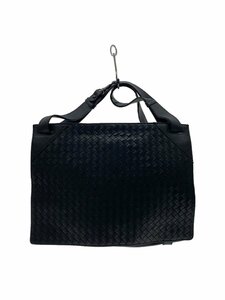 BOTTEGA VENETA◆イントレチャート/メッセンジャーバッグ/ショルダーバッグ/ブラック/113038