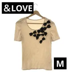 ＆LOVE アンドラブ トップス Tシャツ 半袖 レディース ベージュ M