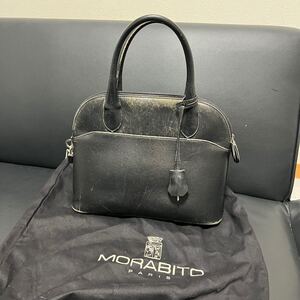 MORABITO モラビト ディナ ブラック カデナ ハンドバッグ　 レザー　 鞄　南京錠　鍵　ロック　黒　ユニセックス　ビジネス　通勤　通学