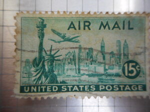 切手　古い切手　記念 切手　世界の切手 飛行機 等 POSTAGE STAMP AIR PLANE TRAVELS 15 C AIR MAIL UNITED STATES POSTAGE ーSー039