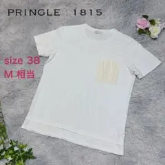 PRINGLE プリングル　半袖　カットソー　Tシャツ トップス　ロゴ刺繍