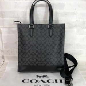 COACH コーチ C3232 シグネチャー 2WAY トートバッグ ショルダーバッグ ブラック MH632024102922