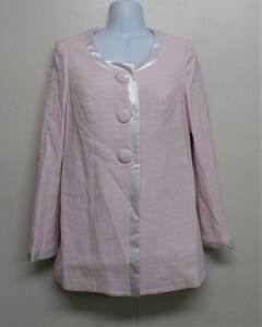 14246　◆　セシルマクビー 裏地付き 清楚系　ピンク色　ジャケット 日本製