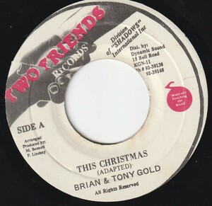 JA盤7”EP★Brian & Tony Gold★This Christmas★Donny Hathaway カバー★90年★B面アカペラ★Two Friends★超音波洗浄済★試聴可能