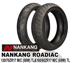 ナンカン ローディアック 120/70ZR17 M/C (58W) TL&160/60ZR17 M/C (69W) TL NANKANG ROADIAC 前後セット バイクパーツセンター