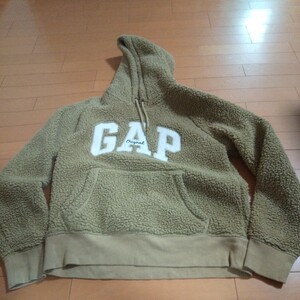 ギャップ　フロントロゴ　フリースパーカー　GAP　古着　アメカジ　ビンテージ　90s