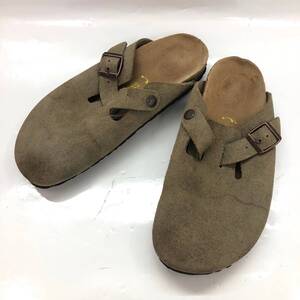 □BIRKENSTOCK BOSTON サンダル 39(25.0cm) ベージュ ビルケンシュトック ボストン メンズ スエード 複数落札同梱OK B240307-11