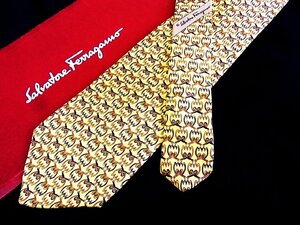 ♪今週の特売980円～♪1910♪良品【Ferragamo】フェラガモ【鳥 フクロウ 柄】ネクタイ♪