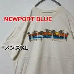 KA316【US輸入】NEWPORT BLUE　Tシャツ【メンズXL】ホワイト