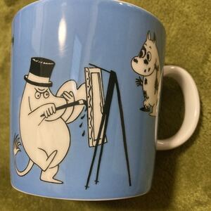 フィンランド限定　マグカップ アラビア ARABIA MOOMIN ムーミンマグ　青色　ムーミン