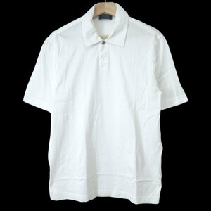良品 VERSACE CLASSIC V2 ヴェルサーチクラシック ヴィンテージ ロゴ刺繍 半袖 ポロシャツ カットソー M ホワイト