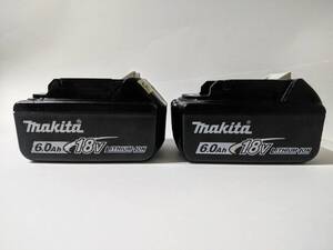 充電32回と28回 マキタ makita 18V リチウムイオン バッテリー BL1860B 6.0Ah 純正品 詳細説明で 容量計測・セルバランス調整済み FV6とFT1