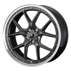 YOKOHAMA GEOLANDAR CV G058 225/55R18 NOVARIS ASSETE S1 GUN-META/RIM POLISH 18インチ 7.5J+53 5H-114.3 4本セット