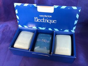 未使用 新古品 MAX FACTOR electrique マックスファクター 美容石鹸 ソープ 石鹸 3個 セット 保管品 購入時期不明 現状品