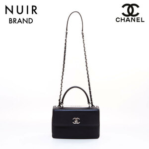 シャネル CHANEL ハンドバッグ ターンロック 2WAY チェーン ブラック