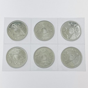 ▽▽ 天皇陛下御在位六十年記念硬貨 1万円銀貨 6枚セット 額面60.000円分 未使用