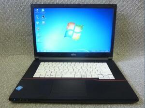 Windows 7,10 OS選択可 15.6”ノートPC 富士通 LIFEBOOK A574/M ★ Celeron 2950M/4GB/320GB/DVD/HDMI/USB3.0/便利なソフト/リカバリ/1700