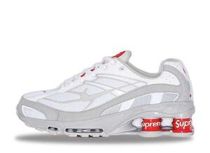 Supreme Nike Shox Ride 2 "White/Grey Fog/Flat Platinum" 27.5cm DN1615-100