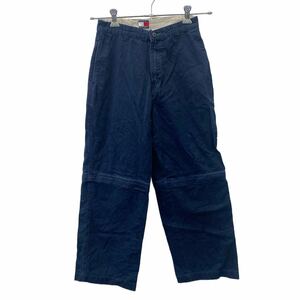 TOMMY HILFIGER コットンパンツ W26 トミーヒルフィガー ジュニアサイズ ネイビー 古着卸 アメリカ仕入 2408-378