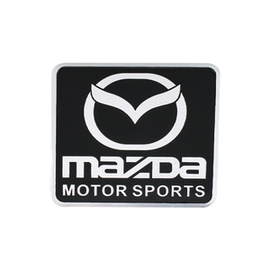 【ゆうパケット送料込】MAZDA MOTOR SPORTS 3Dエンブレムプレート ブラック 縦5.5cm×横6cm アルミ製 マツダ