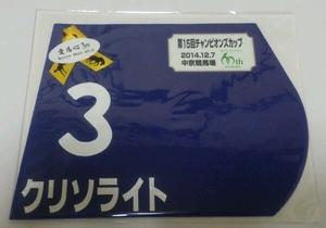 クリソライト☆チャンピオンズカップ☆出走ミニゼッケンおまけ有