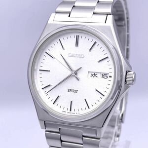 SEIKO セイコー SPRIT スピリット 7N43-7180 腕時計 ウォッチ クォーツ quartz デイデイト 銀 シルバー P487