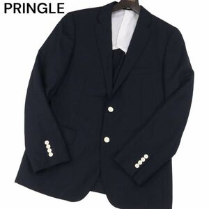 PRINGLE プリングル 春夏 背抜き★ 紺ブレ ブレザー テーラード ジャケット Sz.40　メンズ ネイビー 日本製　I4T00719_3#M