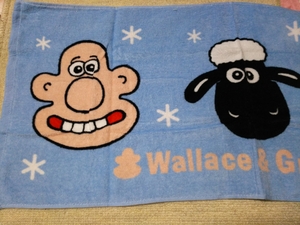 年賀タオル Wallace＆Gromit 住友生命 ノベルティ 約82×35 中古(未使用) ①