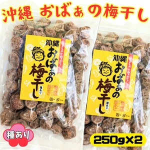 沖縄 【おばぁの梅干し　種あり　250g×2】　乾燥梅干し　うめぼし お土産