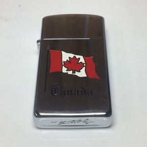 送料無料 レア 1978年 カナダ製 スリム ZIPPO 中古 美品 CANADA ONTARIO