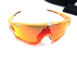 1円 ■極美品■ OAKLEY オークリー ジョウブレイカー ミラーレンズ サングラス メガネ 眼鏡 メンズ レディース オレンジ系 FF8746