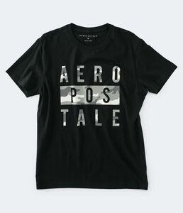 ●送料無料●大きいサイズ Aeropostale　グラフィック半袖TEE (ブラック/ Camo Stacked)【USサイズ/3XL】