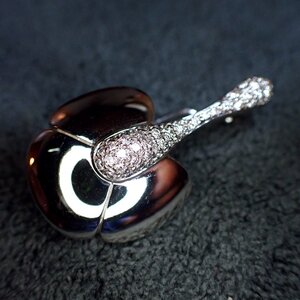 F3836 CHAUMET ショーメ ナチュラル絶品ダイヤモンド52pcs 最高級K18WG無垢ペンダントトップ 10.63G 34.58x19.55mm