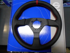 スパルコジャパン正規品 SPARCO R383CHAMPION ステアリング（BKレザー/赤ステッチ）※送料別途　※取り寄せ品