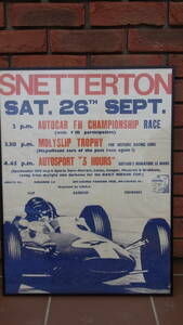 英国　SNETTERTON　CIRCUIT　RACE POSTER　スネッタートン　レースポスター