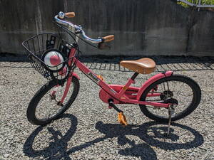 子ども用自転車 18インチ トイザらス ピープル People ピンク色 補助輪付き 4～9歳向き