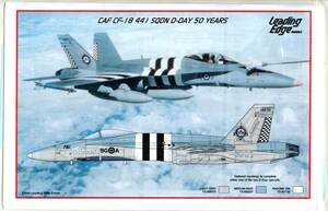 1/72　Leading Edge models リーディングエッジデカール LE 72-059 CAF CF-18 441SQDN D-DAY 50 YEARS CF-18 441SQ 5０周年　D-DAY　SP