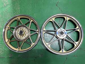 GT380　キャストホイール　金７/ゴールド 社外 GS400L GT550セブンスターキャストGSX400EザリGSX250E GSX400FS JYS BEET 