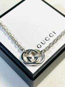 【美品！送無】GUCCI★グッチ ＷGロゴ ネックレス 男女兼用 シルバー925 リング、ブレスレット、ピアス