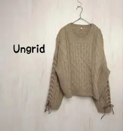 Ungrid スリーブレースアップケーブルニット Y