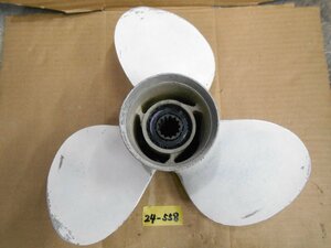 24-558 YAMAHA yamaha ヤマハ船外機用 アルミペラ 11 3/4 10-G ヤマハ 2スト 40馬力船外機で使用 中古品