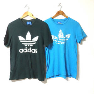 【送料無料】アディダスTシャツ２枚セット/Mサイズ　トレフォイルロゴ　首回り色褪せあり　adidas