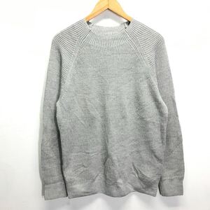 モテニット◎大人らしさ全開【UNIQLO】ユニクロ クルーネックセーター トップス キレイめ&シンプル デートコーデ 秋冬 グレー XL /Y20236ii