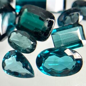 1円〜!!◆天然ブルートルマリンおまとめ12ct◆j 約2.4g ルース 裸石 宝石 jewerly blue tourmaline インディゴライト indigolite w3ヤ20