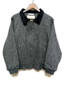 ★美品★英国製 Peregrine×Harris Tweed ペレグリン ハリスツイード ウール スイングトップ M★グレー ドリズラー ハリントン ジャケット