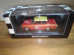 新品未開封 1/43 ミニチャンプス ミニカー ロータス コルティナ Mk.I ETCC 1964 ブタペスト Winner No.22 [400648222]