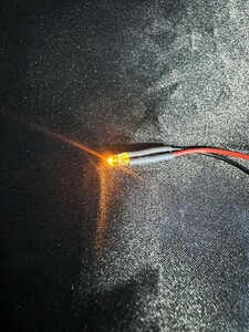 12V 砲弾型LED 抵抗配線付!! アンバー（オレンジ）3㎜ 10個 工作、DIY！　テール加工　砲弾橙 イルミネーション